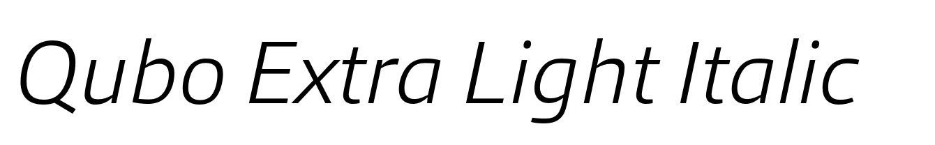 Qubo Extra Light Italic